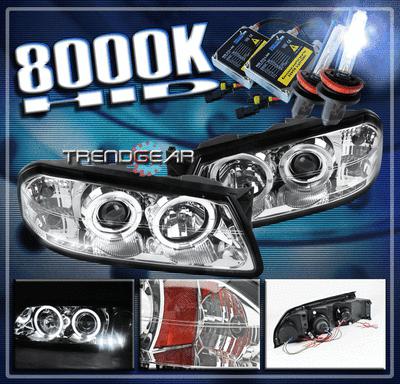 00-05 chevy impala halo led projector headlight+hid 8000k lamp clear 01 02 03 04