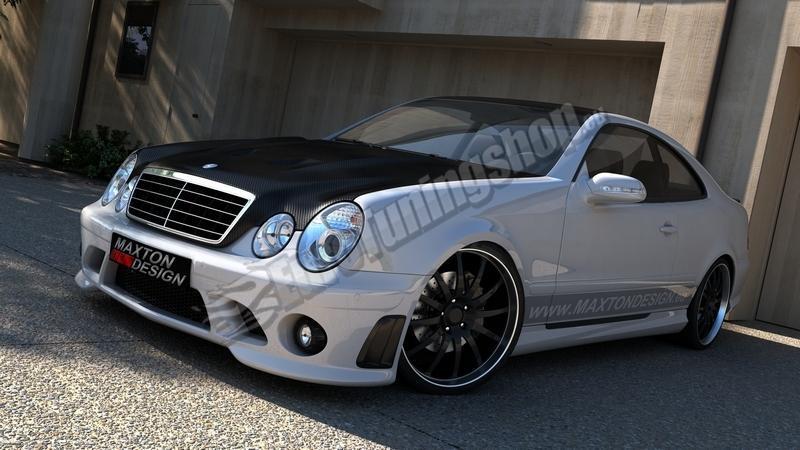 Mercedes bezn clk (1997-2002) w208  font bumper (amg w204 look)