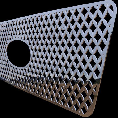 Ford f150 04-08 honeycomb-style diamond mesh polished stainless grill add-on