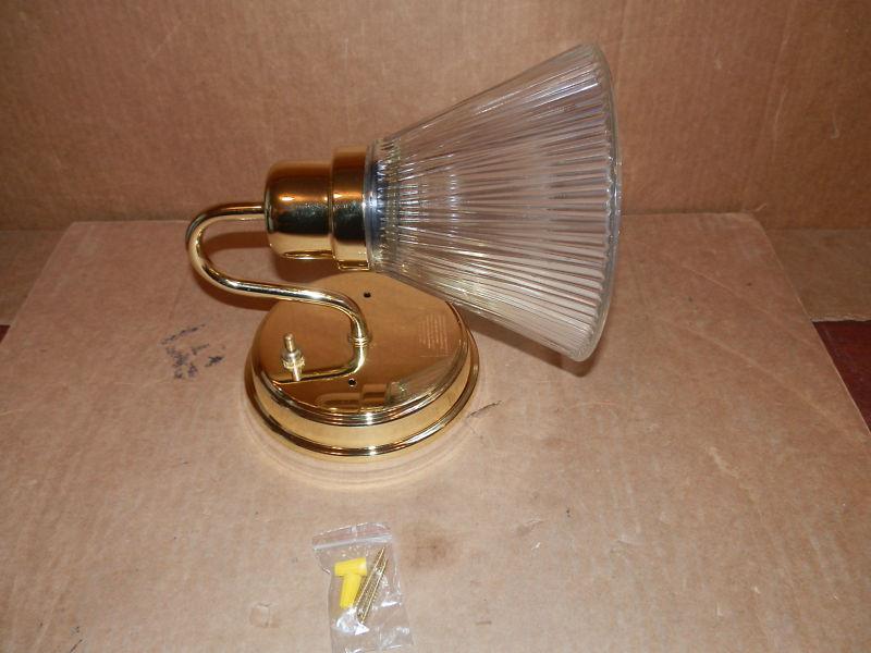 12 volt single polish brass light 