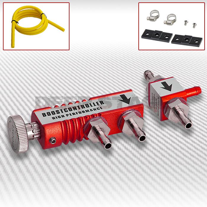 Universal fit adjustable racing turbo 30 psi manual boost bypass controller red