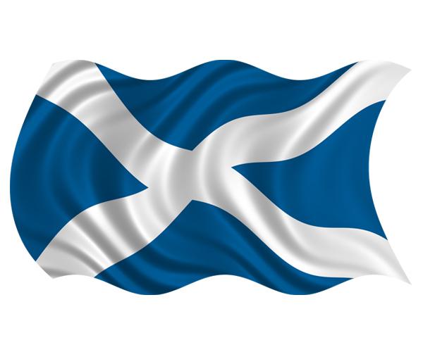 Scotland waving flag decal 5"x3" scottish scots vinyl bumper sticker (lh) zu1