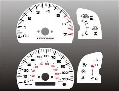 1999-2000 toyota 4runner instrument cluster white face gauges 99-00