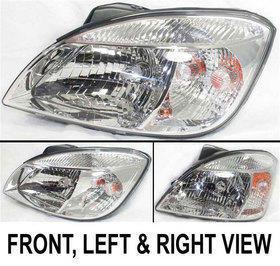 Clear lens new head lamp with bulbs left hand halogen lh driver side ki2500100