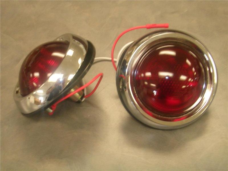 Street rat rod round universal tail lights pontiac ford