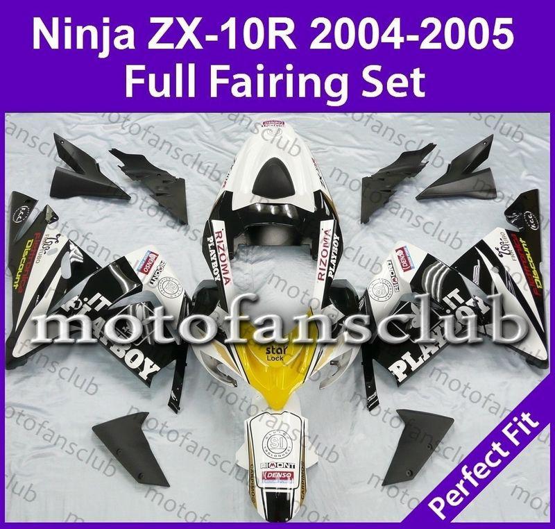 Fit kawasaki 04 05 zx 10r zx10r ninja 2004 2005 fairing bodywork plastics #16 b