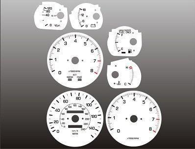 1986-1992 toyota supra non turbo instrument cluster white face gauges 86-92