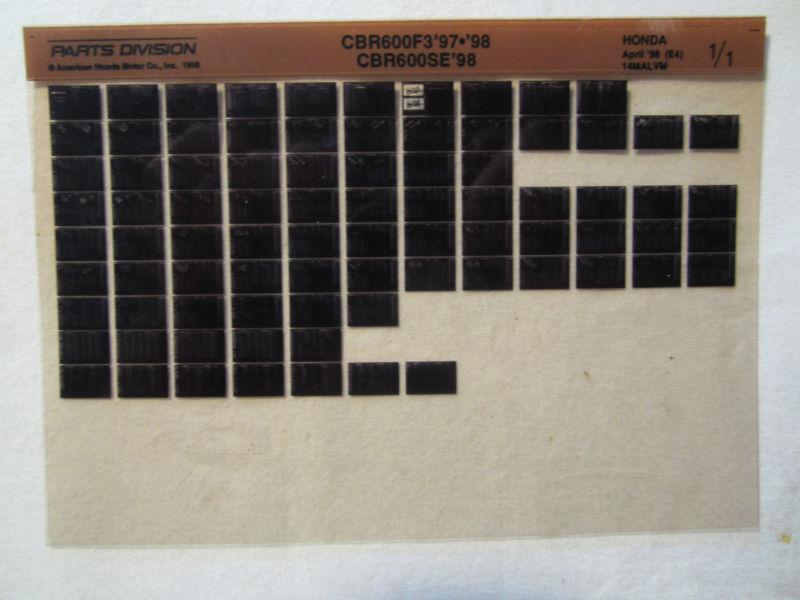 1997-1998 honda motorcycle cbr600f3 se microfiche parts catalog cbr 600 f3 se