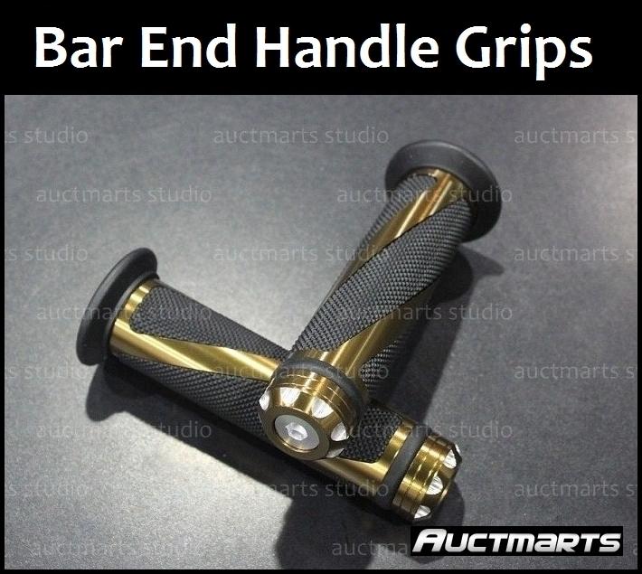 Universal motorcycle bar end handle grips 22mm 7/8'' bronze st1 d