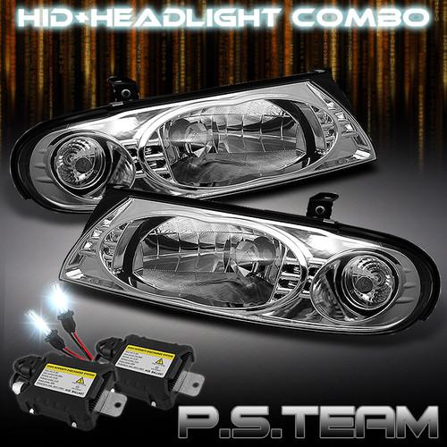 93-97 nissan altima jdm chrome clear crystal headlights+6000k slim ballast hid