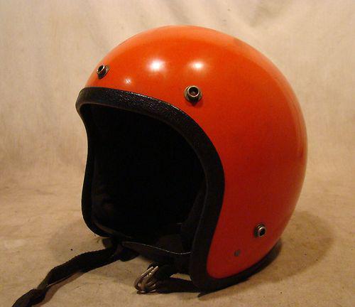 Vintage orange caa 500 motorcycle helmet honda 50 rupp yamaha trail 70 mini bike