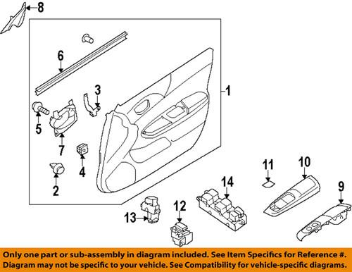 Subaru oem 83071fg120 door window switch panel/door component