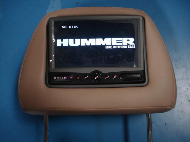 Hummer h3 rosen headrest, dvd cd game entertainment system, cashmere