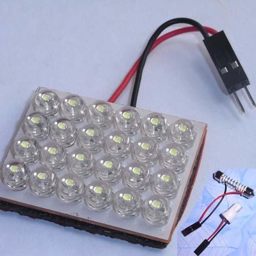 24 led car light panel+ t10 adapter + festoon dome bulb