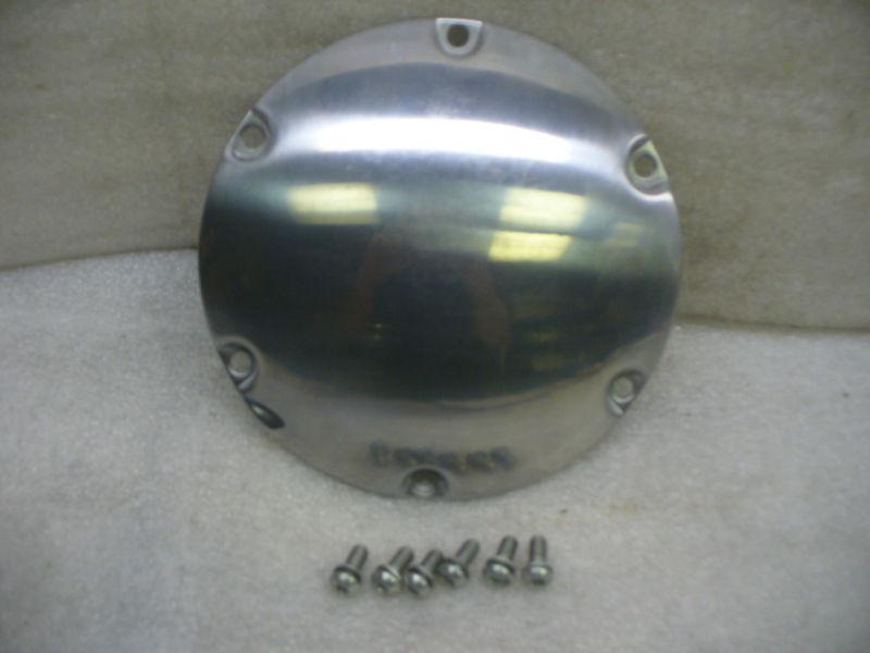 Harley 04-up xl aluminum derby cover with hardware shown,#34742-04.