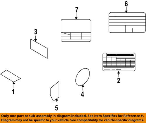 Kia oem 976992k000 labels-ac label