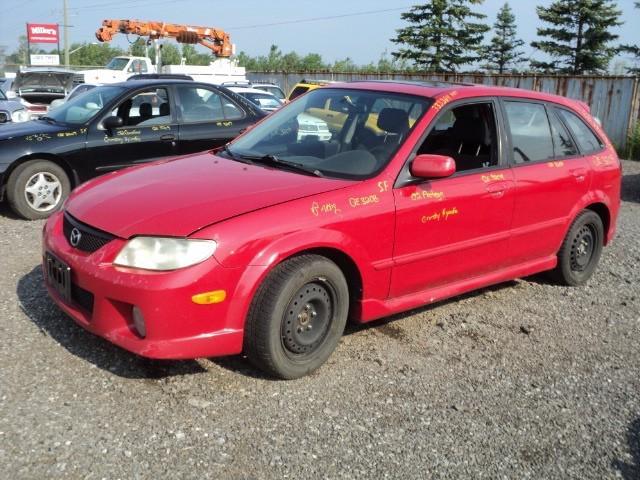 01 02 03 mazda protege l. frt spindle/knuckle 5 lug rear disc brakes w/abs