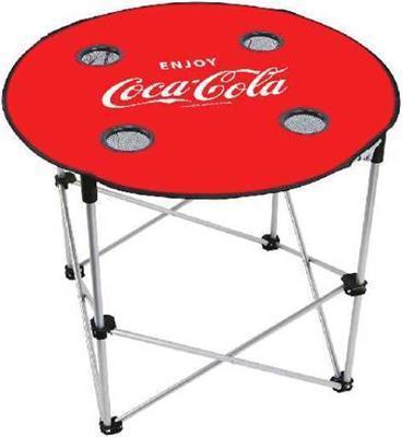 Ote folding table coca-cola logo 4 cup holders anti-rust powdercoated frame ea