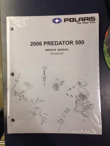 2006 polaris predator 500 service manual oem 9920187