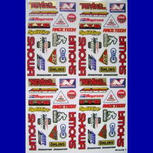 Showa logo noleen mini sponsor ohlin kit sticker decal afam noleen motorcycle