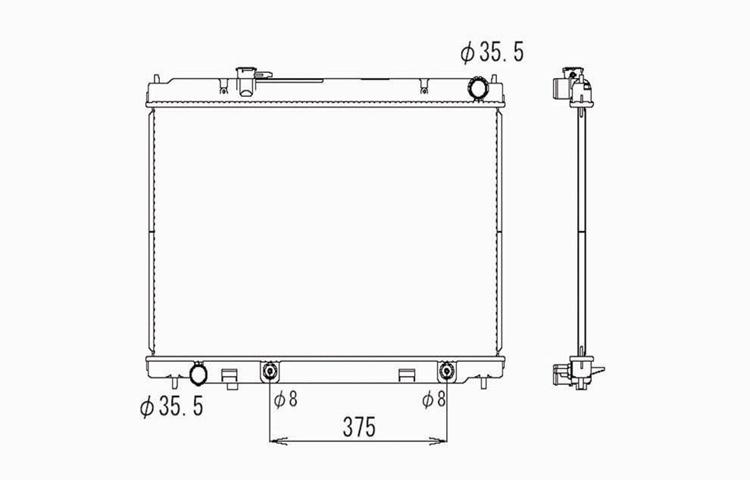 Replacement radiator 06-08 infiniti m35 automatic transmission v6 3.5 21460eg200