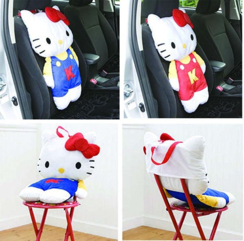 Cute kt figure shape 1 pair car use home use mulit use seat cover cushion