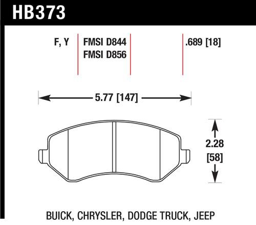 Hawk performance hb373f.689 disc brake pad