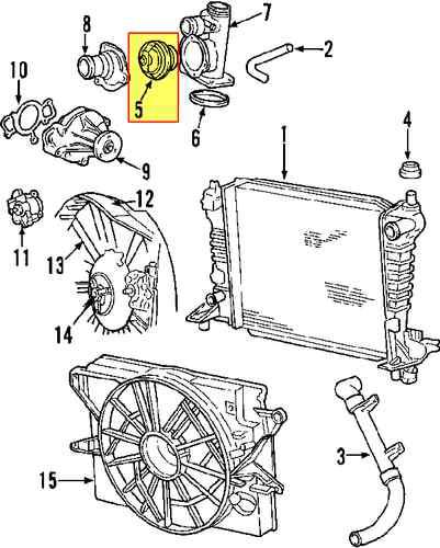 Lincoln xw4z8575ca genuine oem factory original thermostat