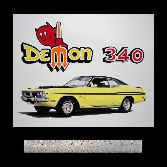 Dodge demon dart 1970 1971 1972 70 71 72 318 - old mopar dealer art print poster