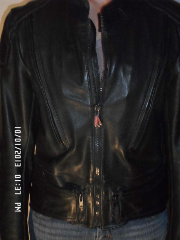 Leather hein gericke motorcycle jacket (very rare) great condition w/liner