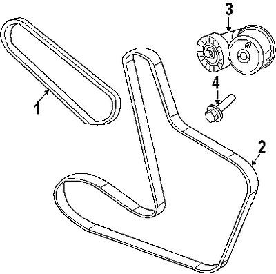 Dodge 4891617aa genuine oem factory original serpentine tensioner