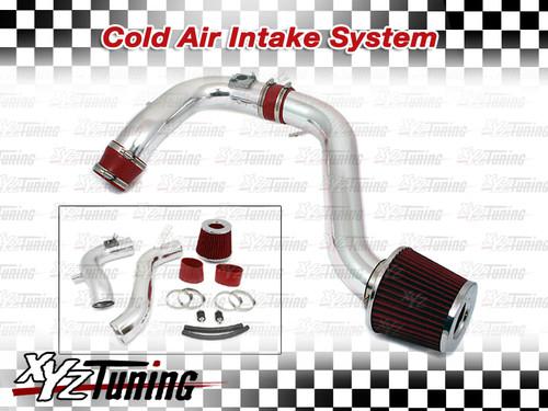 Jdm red 08-12 accord 2.4l l4 cold air intake induction kit + filter 3"