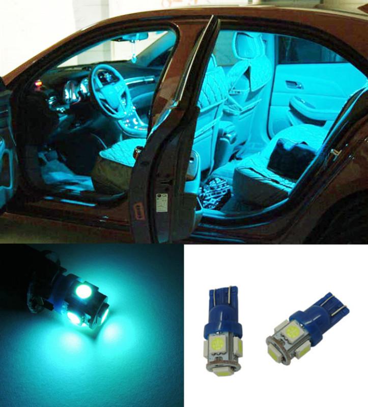 4x t10 5smd led aqua ice blue for interior dome map lights bulb 2825 921 194 921