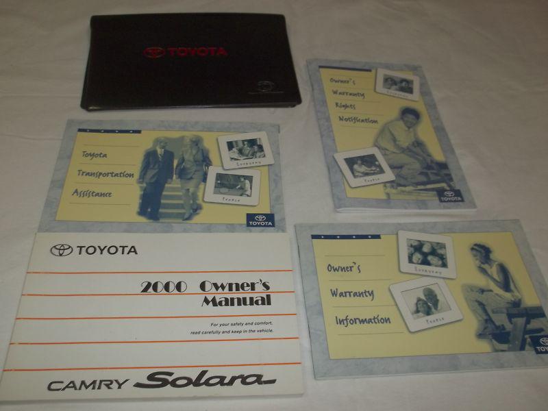 2000 toyota camry solara owner's manual 5/pc.set &  black toyota case.free s/h.