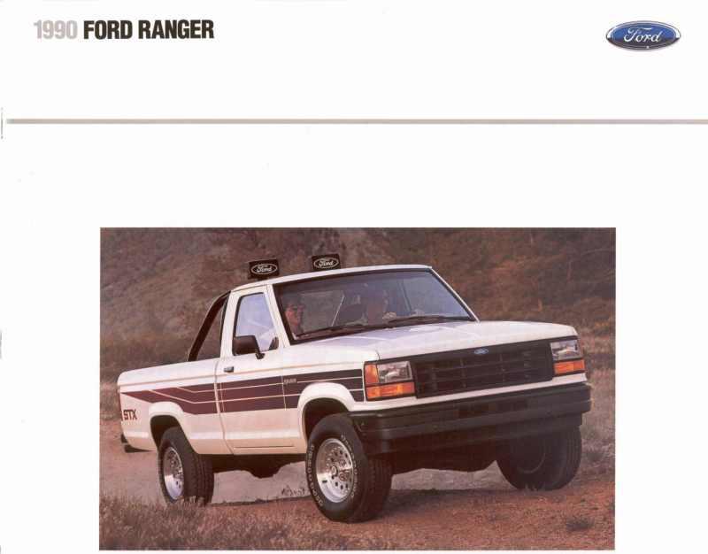 1990 ford ranger pickup sales brochure folder fdt-9004 original excellent cond