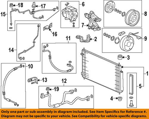 Honda oem 80342stxa52 a/c condenser, compressor & lines-liquid line