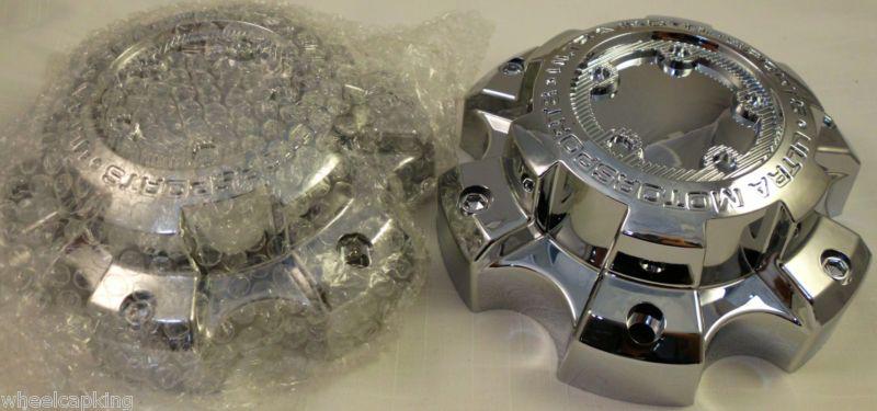 Ultra wheels chrome custom wheel center cap caps set of 2 # 89-9865 new!