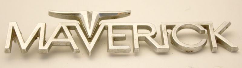 Maverick emblem chrome 1970's 71 72 73 74 75 76 1977 ford genuine original