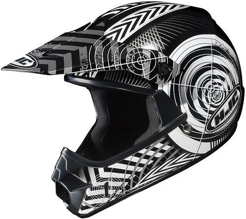 New hjc cl-xy wanted offroad/motocross youth helmet,mc-5/black/white/gray,med/md