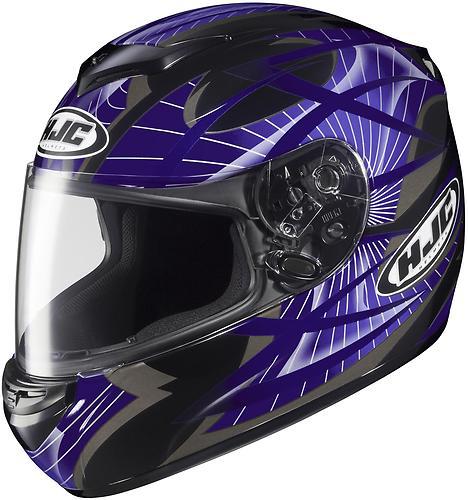 New hjc cs-r2 storm full-face adult helmet, mc-11/purple/black, large/lg