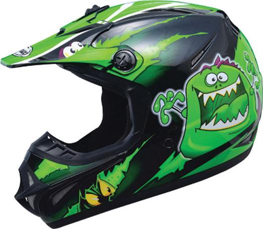 Gmax youth gm46y-1 kritter ii helmet green black l/large