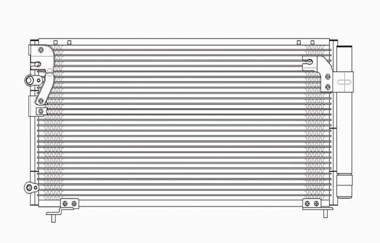 Replacement condenser pfc type mitsubishi eclipse dodge stratus chrysler sebring