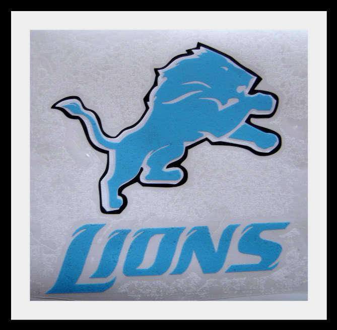 Detroit lions 3 colored vinyl decal vinyl sticker, lions logo 