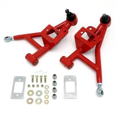 Bmr control arms tubular front lower steel red chevy pontiac pair aa002r