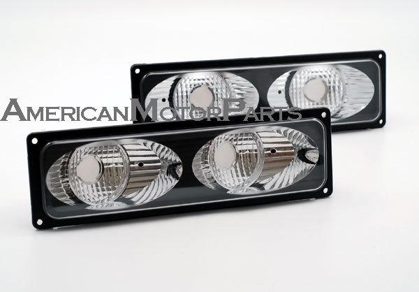 Depo pair black park signal lights chevy gmc blazer tahoe suburban yukon sierra