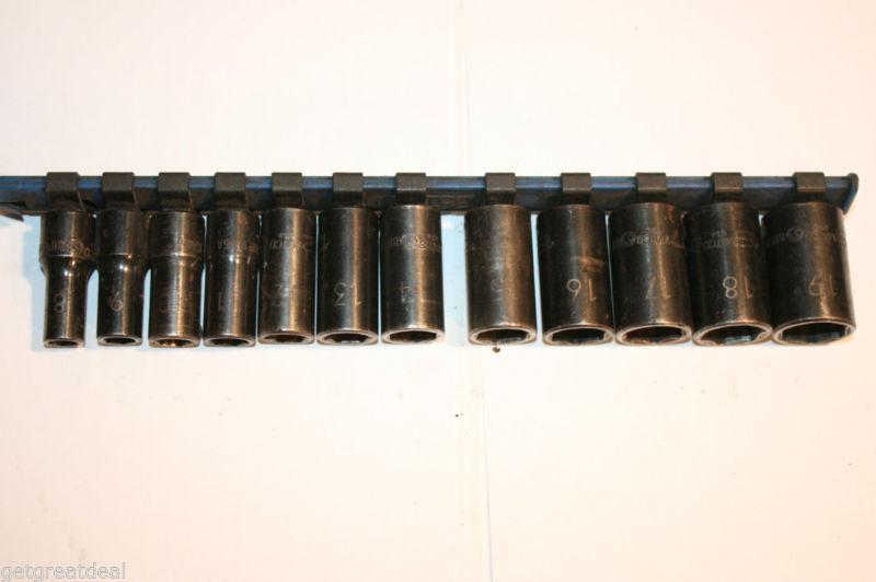 Matco tools 3/8" drive metric 6 point mid-length impact socket set 12pcs