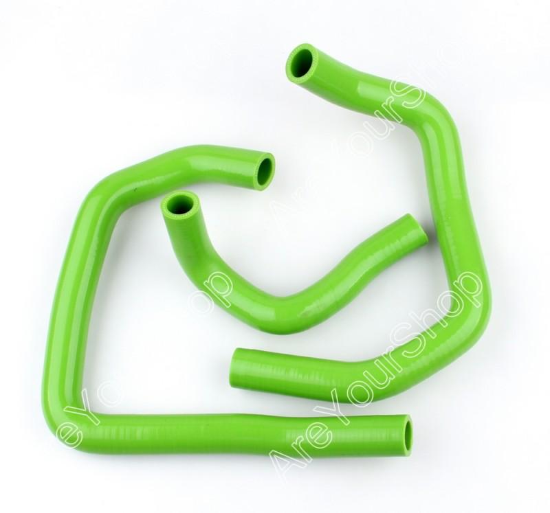 Green kit silicone hose radiator heater kawasaki zx6r ninjia 2005-2006