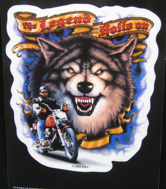 # the legend rolls on  hot leathers  decal 