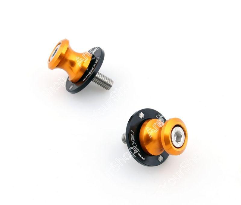 8mm swingarm sliders spools suzuki b-king bking all year 2008-2012 gold