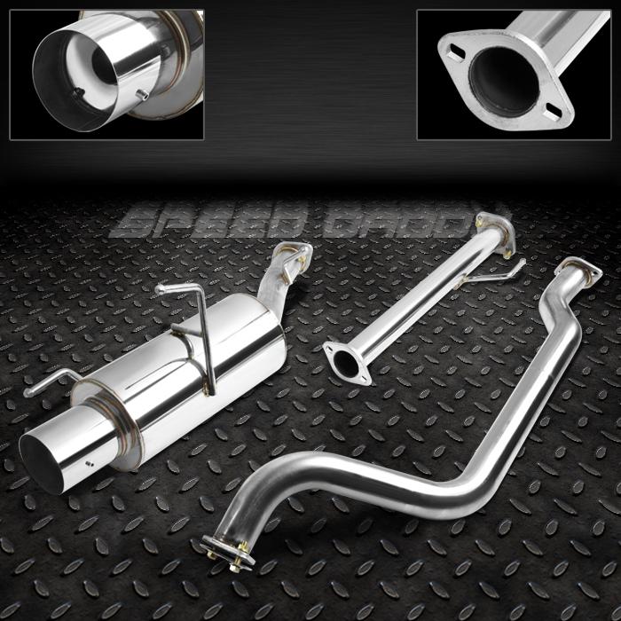 4"muffler tip stainless catback/cat back exhaust 02-05 nissan sentra se-r spec v